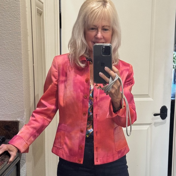 Akris Punto Multi Color Button Front Jacket - Fabulous - Size M - US 8 - Picture 1 of 10